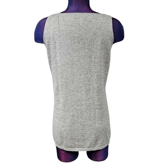 Eileen Fisher Gray Cashmere Blend Sequin Knit Cami Size Small Women's W40 - Picture 5 of 10